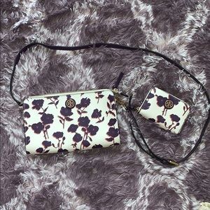 Tory Burch Purple Red Purse and Wallet